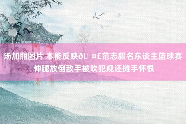 汤加丽图片 本能反映🤣范志毅名东谈主篮球赛 伸腿放倒敌手被吹犯规还摊手怀恨